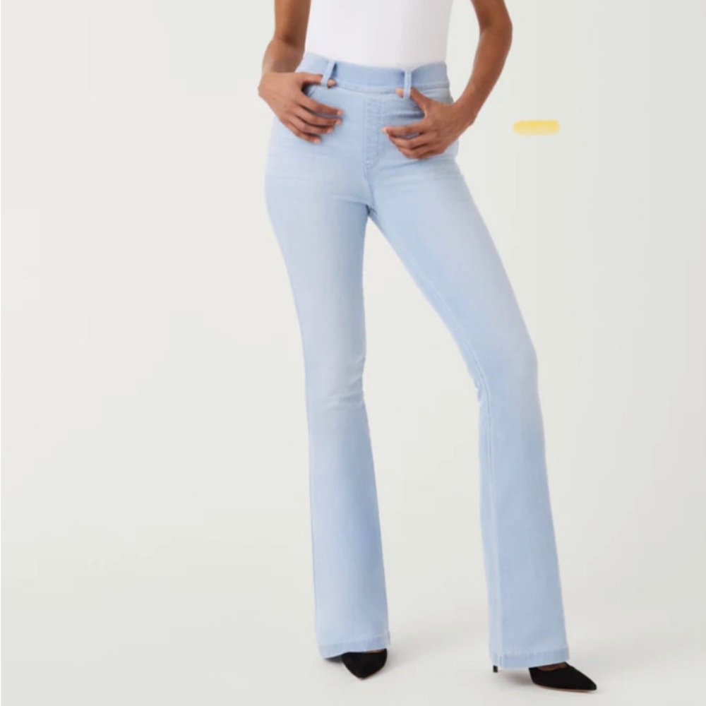 Light wash Spanx flare jeans